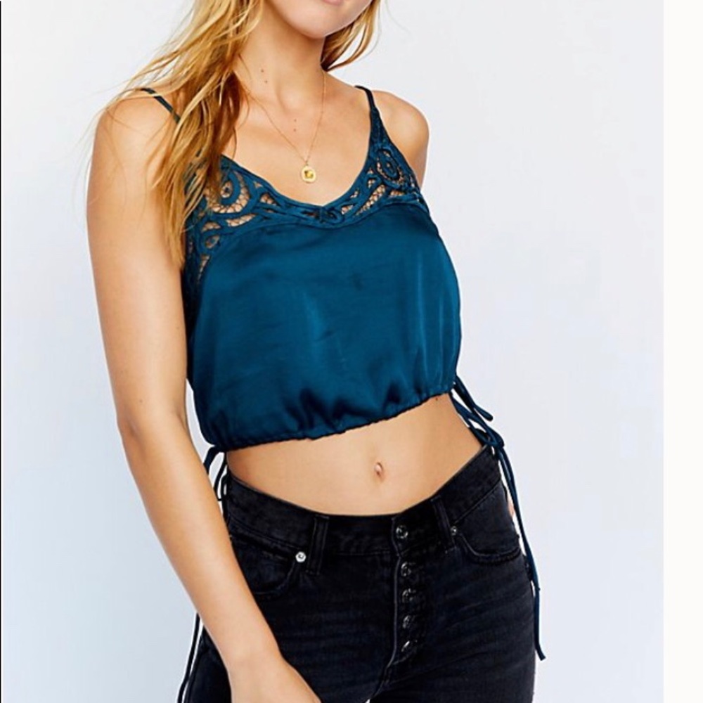 Free people satin crop top